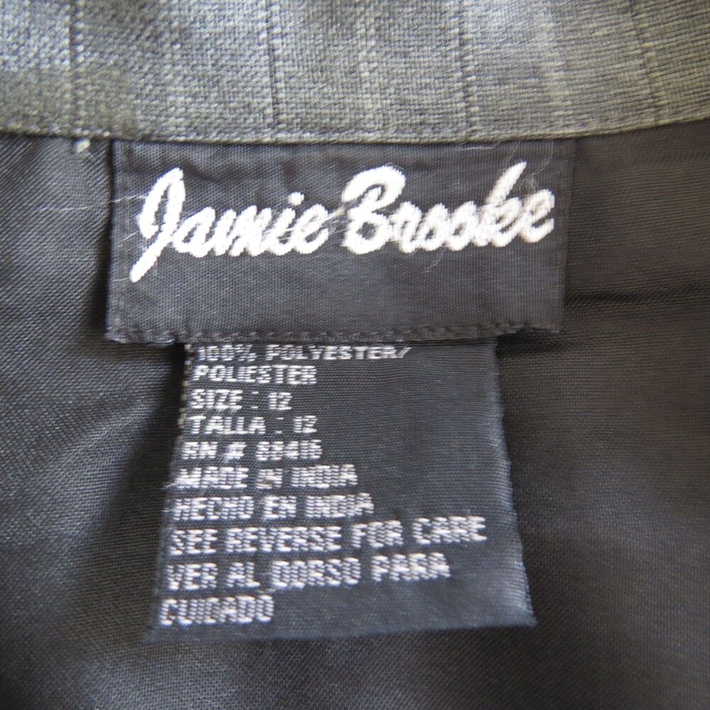 Vintage 90's Jamie Brooke Women's Longline Blazer/Jacket Gray Pinstripe 12 EUC - Picture 6 of 7